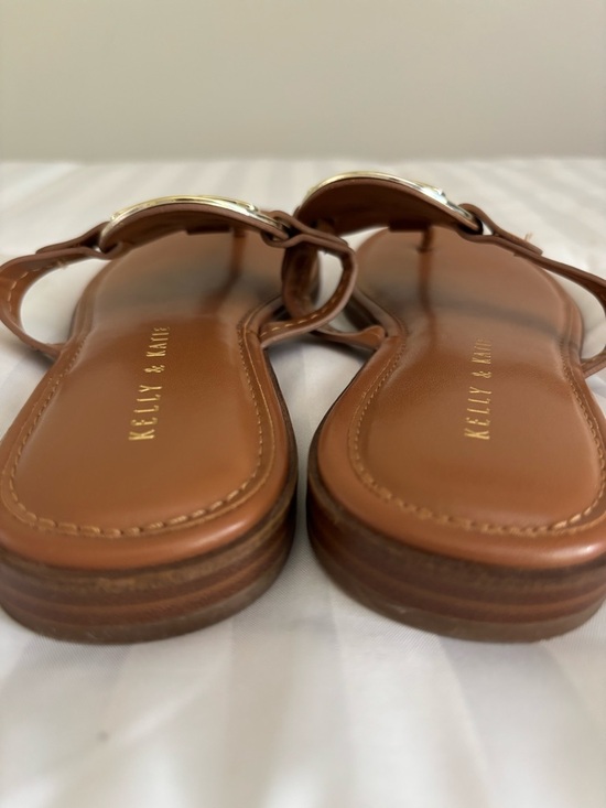 Kelly & Katie Tan Sandals with Gold Medallions size 7 1/2 - Picture 7 of 8